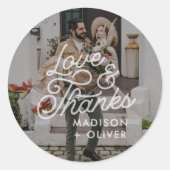 愛モダンはっきりしたと写真の結婚2018 ラウンドシール (正面)