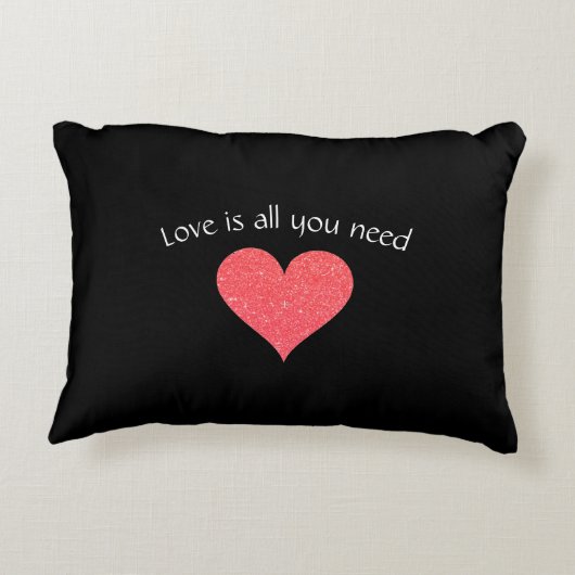 愛モダンは必要なハート アクセントクッション (裏面)