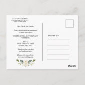 愛モダンは患者の白いフローラの結婚更新 ポストカード (裏面)