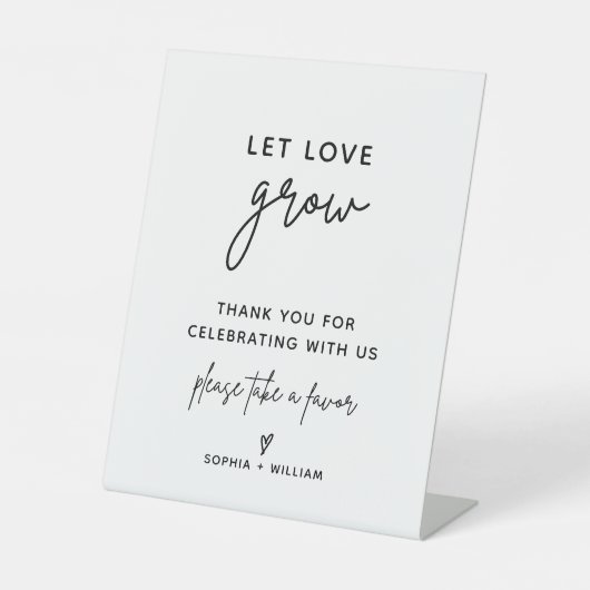 愛モダンを伸ばす |お気に入りのサインを取る 台座サイン (正面)