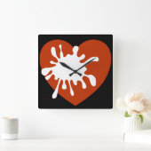 愛モダンを広める壁時計アフリカデザイン スクエア壁時計 (ホーム)