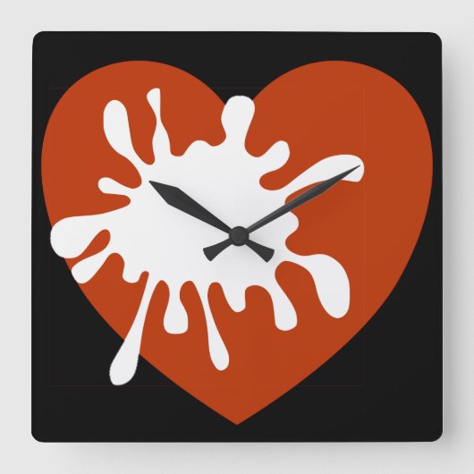 愛モダンを広める壁時計アフリカデザイン スクエア壁時計 (正面)