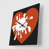 愛モダンを広める壁時計アフリカデザイン スクエア壁時計 (傾斜)