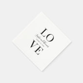 愛モダンエレガントの結婚声 スタンダードカクテルナプキン (角)