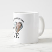 愛モダンカスタムハート写真テンプレート ジャンボコーヒーマグカップ (正面右)