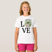 愛モダンカスタム写真テンプレート Tシャツ (正面フル)