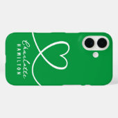 愛モダンハートパーソナライズされた名 Case-Mate iPhoneケース (裏面 (横))