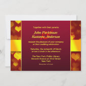 愛モダンハート結婚式招待状 招待状 (裏面)