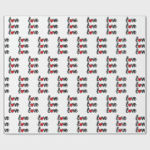 愛モダンハート ラッピングペーパー (フラット)