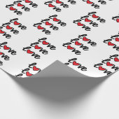 愛モダンハート ラッピングペーパー (角)