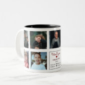 愛モダンパーソナライズされたお爺ちゃんギフト9写真 ツートーンマグカップ (正面左)