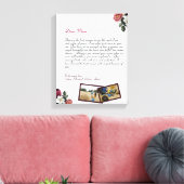 愛モダンパーソナライズされた手紙の手書きギフト キャンバスプリント (インサイチュ (リビング))