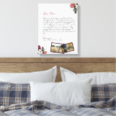 愛モダンパーソナライズされた手紙の手書きギフト キャンバスプリント (インサイチュ (寝室))