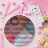 愛モダンビート数々の色 ペーパープレート (パーティー)