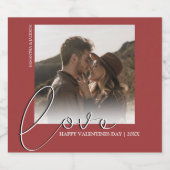 愛モダンミニマルし |バレンタインデー ビールラベル (シングルラベル)