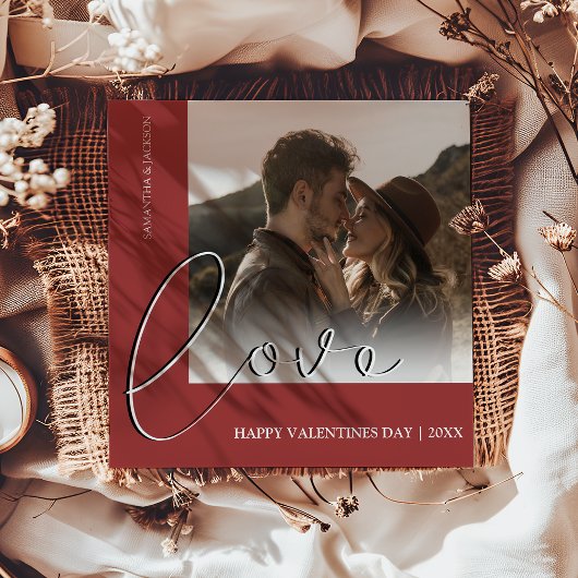 愛モダンミニマルし |フォトバレンタインの休日 シーズンカード