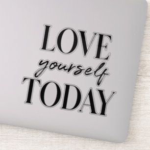 愛モダン今の前向き引用文 シール