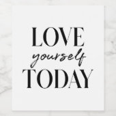 愛モダン今の前向き引用文 ワインラベル (シングルラベル)