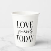 愛モダン今の前向き引用文 紙コップ (正面)