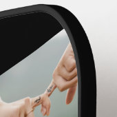 愛モダン写真カスタムコラージュValentine Black ピックルボールラケット (左詳細)