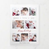 愛モダン喜び平和数々の – 写真 三つ折りカード (カバー)