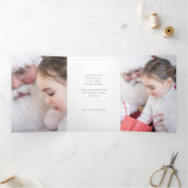 愛モダン喜び平和数々の – 写真 三つ折りカード (内部)