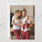 愛モダン平和と喜び写真クリスマス/ シーズンカード (裏面)