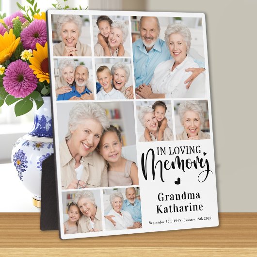 愛モダン心メモリ10フォトコラージュ記念 フォトプラーク