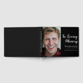 愛モダン情カスタムの記憶の黒い写真 ゲストブック (全面)