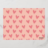 愛モダン愛バレンタインデーの写真 箔シーズンポストカード (裏面)