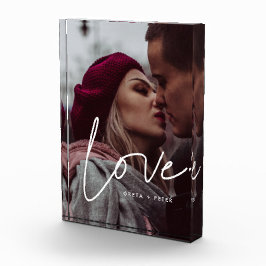 愛モダン書カップル フォトブロック