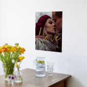 愛モダン書夫婦の写真金ゴールド 箔ポスター (レイダウン (キッチン))