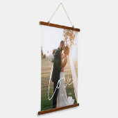 愛モダン書夫婦の写真 吊り下げ型タペストリー (傾斜あり)