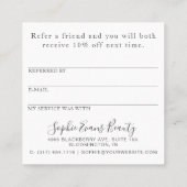 愛モダン紹介カード スクエア名刺 (裏面)