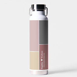 愛モダン結婚パーソナライズされた連のカップル名 ウォーターボトル