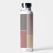 愛モダン結婚パーソナライズされた連のカップル名 ウォーターボトル (右面)