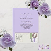 愛モダン結婚式招待状