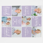 愛モダン者の思い出6数々の記念詩 フリースブランケット (正面(横))