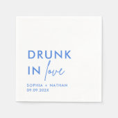 愛モダン飲結婚にパーソナライズされたて スタンダードカクテルナプキン (正面)