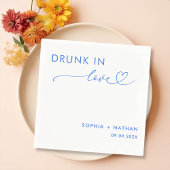 愛モダン飲結婚にパーソナライズされたて スタンダードカクテルナプキン