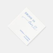 愛モダン飲結婚にパーソナライズされたて スタンダードカクテルナプキン (角)