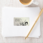 愛モダン鳥の素朴な田舎結婚 ラベル (インサイチュ)