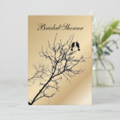 愛モダン鳥の素朴な田舎結婚 招待状 (スタンド正面)