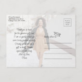 愛モダン2写真感謝してい卒業ありがとう ポストカード (裏面)