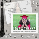 愛モダン2写真感謝してい卒業ありがとう ポストカード