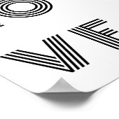 愛モダン |モノクロ引用文アートトレンディー スタイリッシュ ポスター (角)