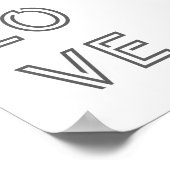 愛モダン |モノクロ引用文アートトレンディー スタイリッシュ ポスター (角)