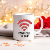 愛モダン、彼女に接続 コーヒーマグカップ