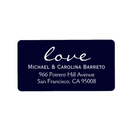 愛モダン – 海軍 ラベル (正面)