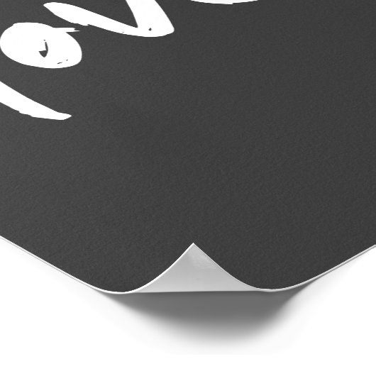 愛モダン | Word引用文ミニマルスタイリッシュトレンディー ポスター (角)